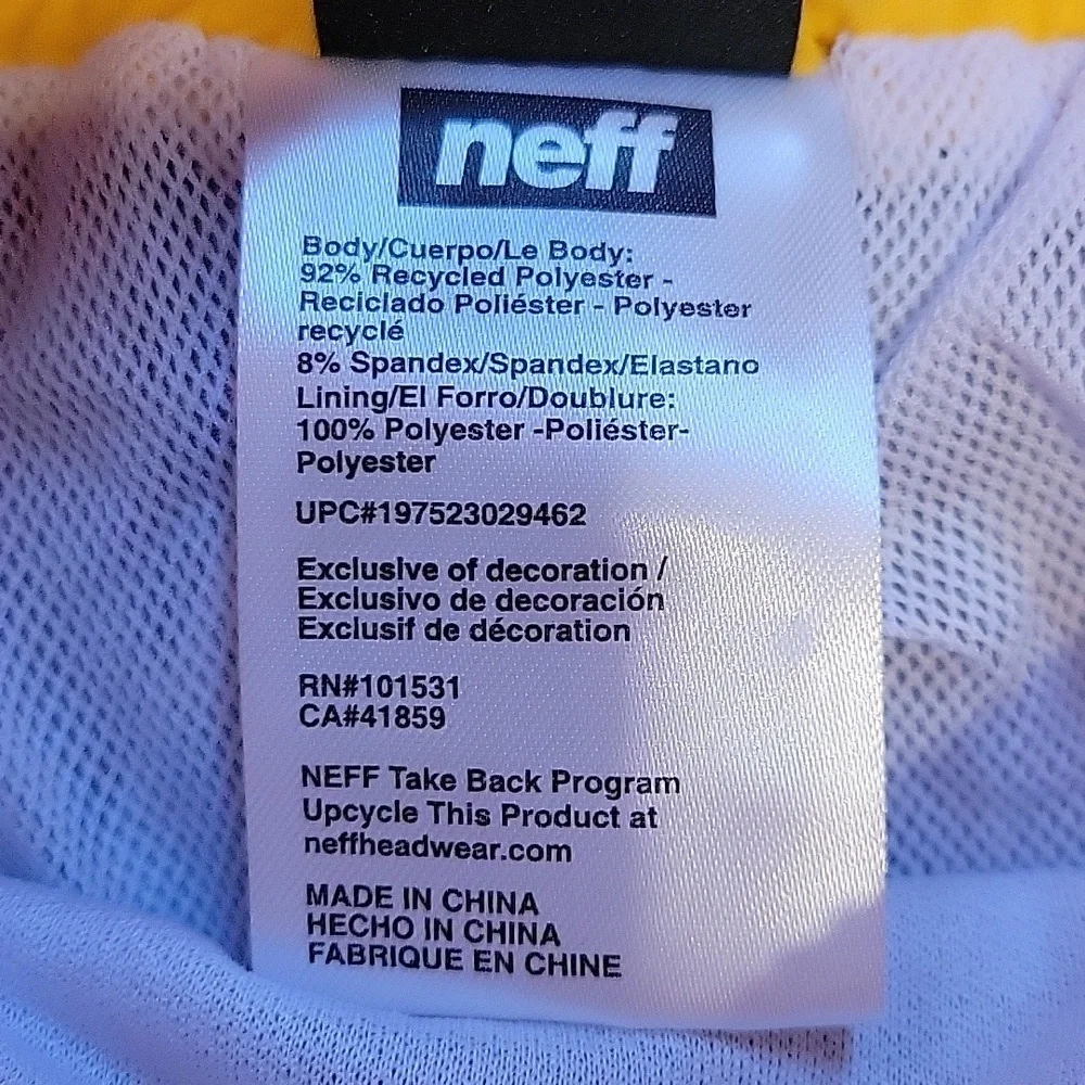 Neff Fired Up Duck Black Swim Trunks Size 8 Medium UPF 50 New With Tags
